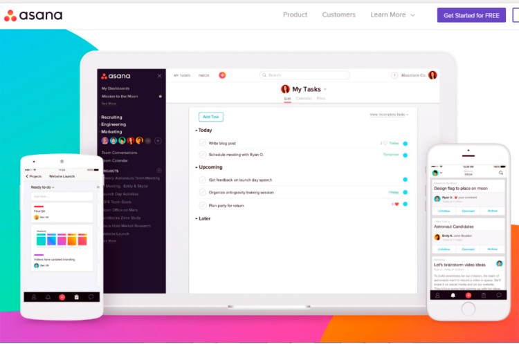 Con Asana puedes administrar las tareas pendientes